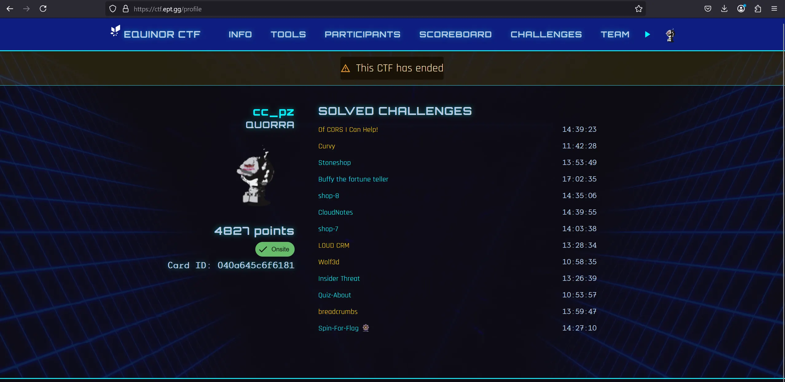 Personal contribution and solved challenges